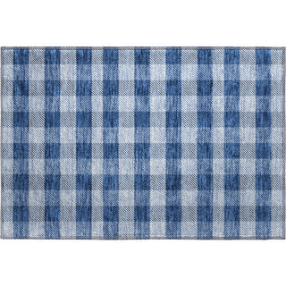 Piper Looms Mayfield Plaid AMF924 Navy Machine Washable Area Rug Scatter Main Image