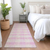 Piper Looms Mayfield Plaid AMF924 Pink Machine Washable Area Rug Runner Lifestyle Image Feature