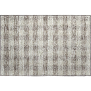 Piper Looms Mayfield Plaid AMF924 Taupe Machine Washable Area Rug Scatter Main Image