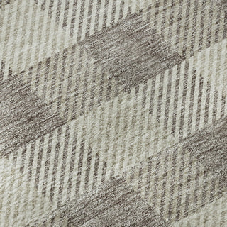 Piper Looms Mayfield Plaid AMF924 Taupe Machine Washable Area Rug Swatch Image