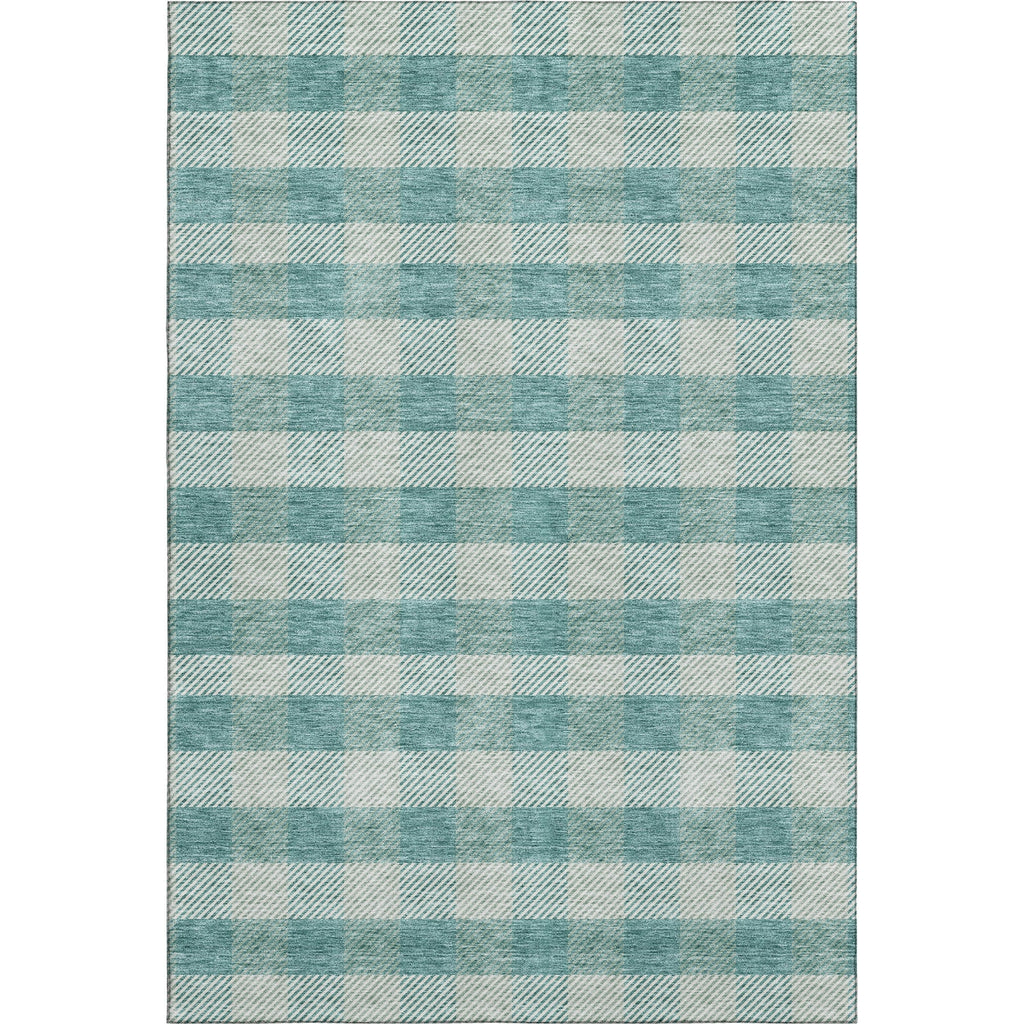 Piper Looms Mayfield Plaid AMF924 Teal Machine Washable Area Rug main image