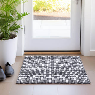 Piper Looms Mayfield Squares AMF925 Black Machine Washable Area Rug Scatter Lifestyle Image Feature