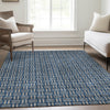 Piper Looms Mayfield Squares AMF925 Blue Machine Washable Area Rug Lifestyle Image Feature