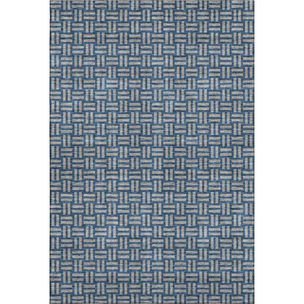 Piper Looms Mayfield Squares AMF925 Blue Machine Washable Area Rug main image
