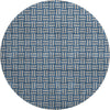 Piper Looms Mayfield Squares AMF925 Blue Machine Washable Area Rug Round Main Image