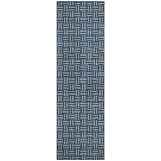 Piper Looms Mayfield Squares AMF925 Blue Machine Washable Area Rug Runner Main Image