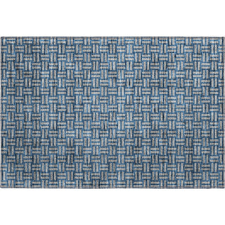 Piper Looms Mayfield Squares AMF925 Blue Machine Washable Area Rug Scatter Main Image
