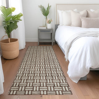 Piper Looms Mayfield Squares AMF925 Brown Machine Washable Area Rug Runner Lifestyle Image Feature