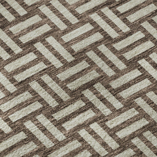 Piper Looms Mayfield Squares AMF925 Brown Machine Washable Area Rug Swatch Image