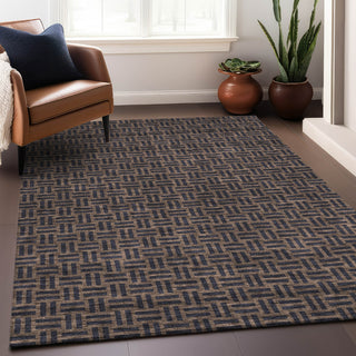 Piper Looms Mayfield Squares AMF925 Chocolate Machine Washable Area Rug Lifestyle Image Feature