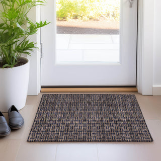 Piper Looms Mayfield Squares AMF925 Chocolate Machine Washable Area Rug Scatter Lifestyle Image Feature