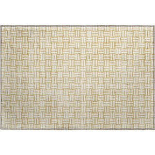 Piper Looms Mayfield Squares AMF925 Gold Machine Washable Area Rug Scatter Main Image