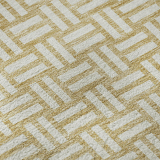 Piper Looms Mayfield Squares AMF925 Gold Machine Washable Area Rug Swatch Image