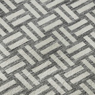 Piper Looms Mayfield Squares AMF925 Gray Machine Washable Area Rug Swatch Image