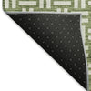 Piper Looms Mayfield Squares AMF925 Green Machine Washable Area Rug Backing Image