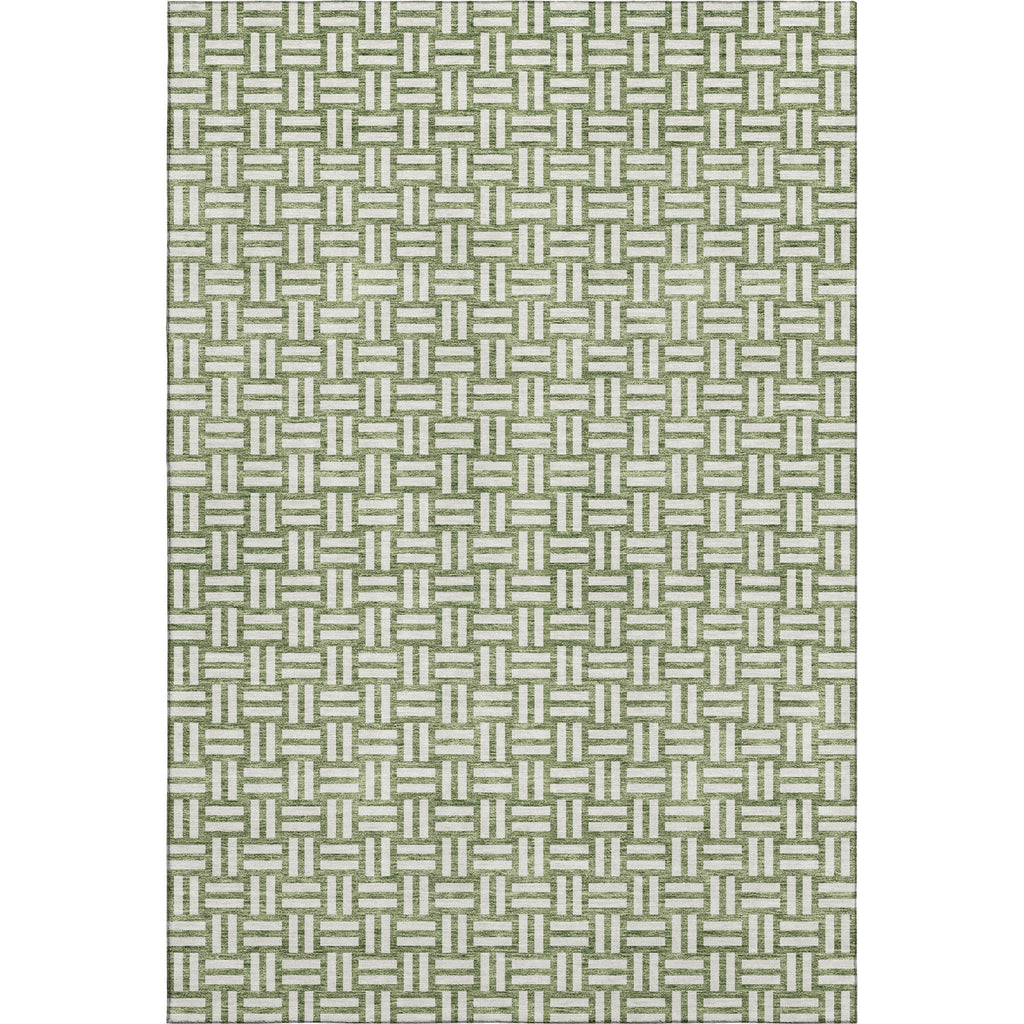 Piper Looms Mayfield Squares AMF925 Green Machine Washable Area Rug main image