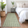 Piper Looms Mayfield Squares AMF925 Green Machine Washable Area Rug Runner Lifestyle Image Feature