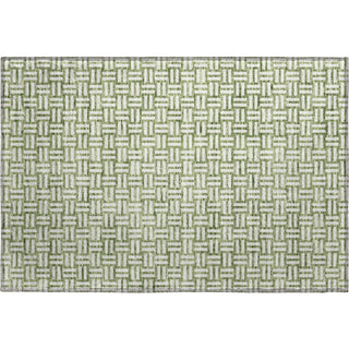 Piper Looms Mayfield Squares AMF925 Green Machine Washable Area Rug Scatter Main Image