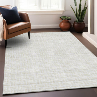 Piper Looms Mayfield Squares AMF925 Ivory Machine Washable Area Rug Lifestyle Image Feature