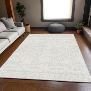 Piper Looms Mayfield Squares AMF925 Ivory Machine Washable Area Rug Lifestyle Image Feature