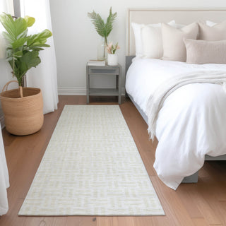 Piper Looms Mayfield Squares AMF925 Ivory Machine Washable Area Rug Runner Lifestyle Image Feature