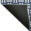 Piper Looms Mayfield Squares AMF925 Navy Machine Washable Area Rug Backing Image