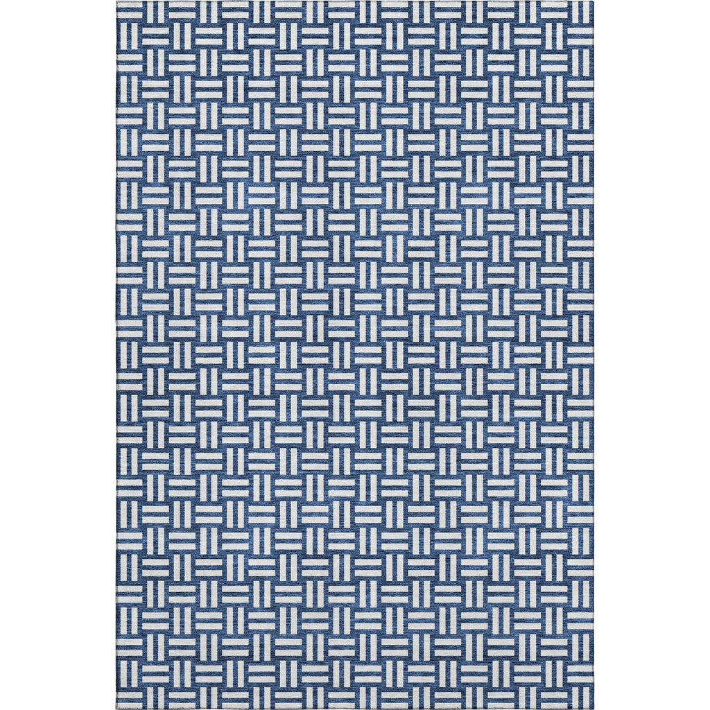 Piper Looms Mayfield Squares AMF925 Navy Machine Washable Area Rug main image