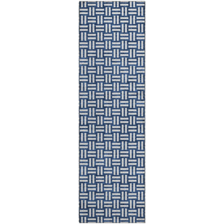 Piper Looms Mayfield Squares AMF925 Navy Machine Washable Area Rug Runner Main Image