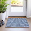 Piper Looms Mayfield Squares AMF925 Navy Machine Washable Area Rug Scatter Lifestyle Image Feature