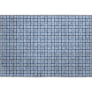 Piper Looms Mayfield Squares AMF925 Navy Machine Washable Area Rug Scatter Main Image