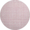 Piper Looms Mayfield Squares AMF925 Pink Machine Washable Area Rug Round Main Image