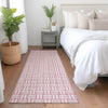 Piper Looms Mayfield Squares AMF925 Pink Machine Washable Area Rug Runner Lifestyle Image Feature