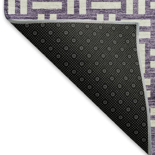 Piper Looms Mayfield Squares AMF925 Purple Machine Washable Area Rug Backing Image