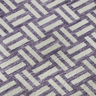 Piper Looms Mayfield Squares AMF925 Purple Machine Washable Area Rug Swatch Image