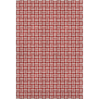 Piper Looms Mayfield Squares AMF925 Red Machine Washable Area Rug main image