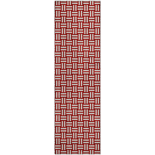 Piper Looms Mayfield Squares AMF925 Red Machine Washable Area Rug Runner Main Image