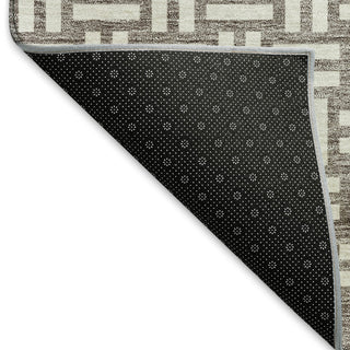 Piper Looms Mayfield Squares AMF925 Taupe Machine Washable Area Rug Backing Image