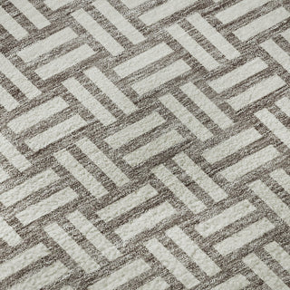 Piper Looms Mayfield Squares AMF925 Taupe Machine Washable Area Rug Swatch Image