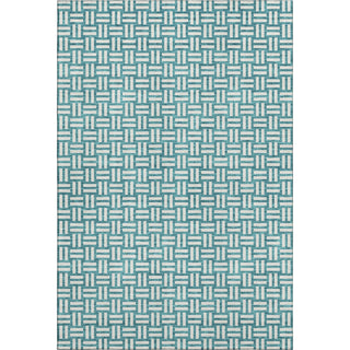 Piper Looms Mayfield Squares AMF925 Teal Machine Washable Area Rug main image