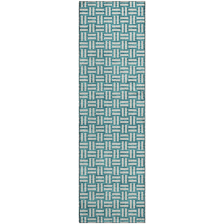 Piper Looms Mayfield Squares AMF925 Teal Machine Washable Area Rug Runner Main Image