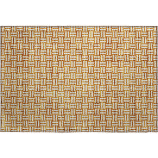 Piper Looms Mayfield Squares AMF925 Terracotta Machine Washable Area Rug Scatter Main Image