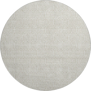 Piper Looms Mayfield Geometric AMF926 Beige Machine Washable Area Rug Round Main Image