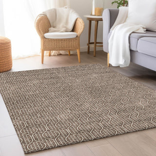Piper Looms Mayfield Geometric AMF926 Brown Machine Washable Area Rug Lifestyle Image Feature
