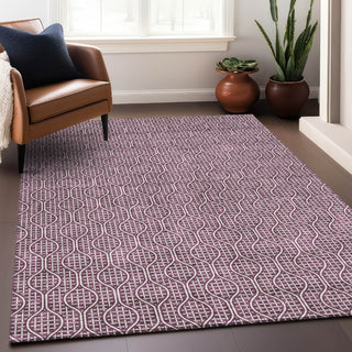 Piper Looms Mayfield Geometric AMF926 Eggplant Machine Washable Area Rug Lifestyle Image Feature