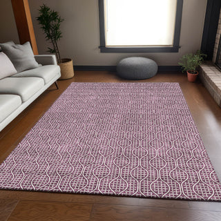 Piper Looms Mayfield Geometric AMF926 Eggplant Machine Washable Area Rug Lifestyle Image Feature