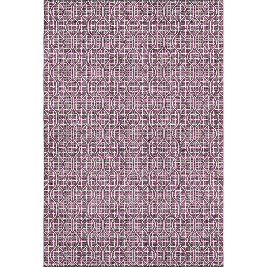 Piper Looms Mayfield Geometric AMF926 Eggplant Machine Washable Area Rug main image
