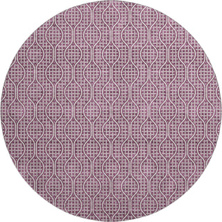 Piper Looms Mayfield Geometric AMF926 Eggplant Machine Washable Area Rug Round Main Image