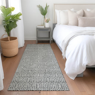 Piper Looms Mayfield Geometric AMF926 Gray Machine Washable Area Rug Runner Lifestyle Image Feature