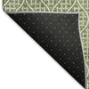 Piper Looms Mayfield Geometric AMF926 Green Machine Washable Area Rug Backing Image