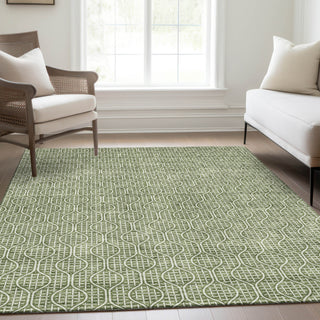 Piper Looms Mayfield Geometric AMF926 Green Machine Washable Area Rug Lifestyle Image Feature